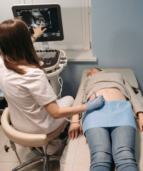 Gynecological health exam and ultrasound at East Coast OBGYN in Brooklyn, NY